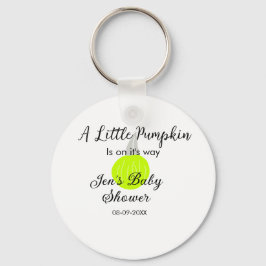 Groene neon pompoen kleine pompoen is onderweg sleutelhanger