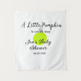 Groene neon pompoen kleine pompoen is op komst wandkleed