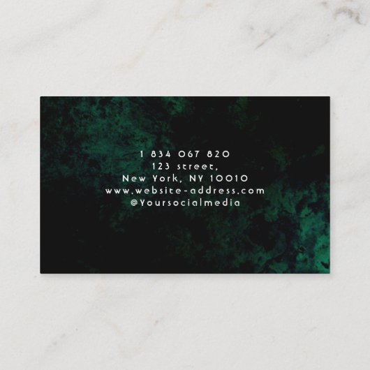 Groene Neon Spray Tan Visitekaartje (Achterkant)