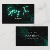 Groene Neon Spray Tan Visitekaartje (Voorkant / Achterkant)
