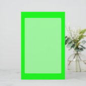 Groene neonkleur past dit aan briefpapier (Staand voorkant)