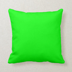 Groene neonkleur past dit aan kussen