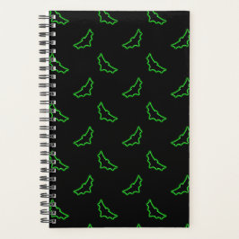 Groene neonvleermuizen planner