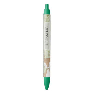 Groene Nep Hout Mooie Hert Zwarte Inkt Pen
