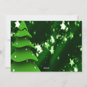 Groene nep kerstboom met foto platte Kaart (Achterkant)