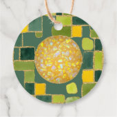 Groene nepgouden verjaardag bedankjes labels (Achterkant)