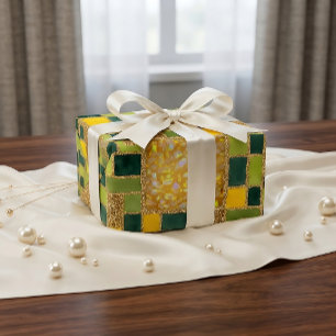 Groene nepschitterende verpakking cadeaupapier
