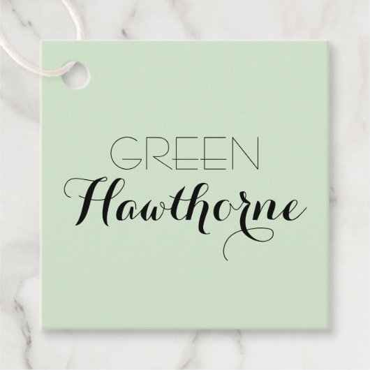 Groene Neutrale Bedrijfsnaam Hangtag Bedankjes Labels (Voorkant)