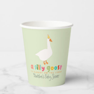 Groene Neutrale Dwaze Gans Boerderij Baby Shower Papieren Bekers