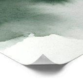 Groene Nevel Abstract Landschap Poster (Hoek)