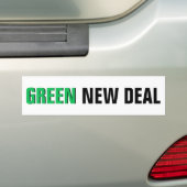 GROENE NIEUWE DEAL BUMPERSTICKER (Op auto)