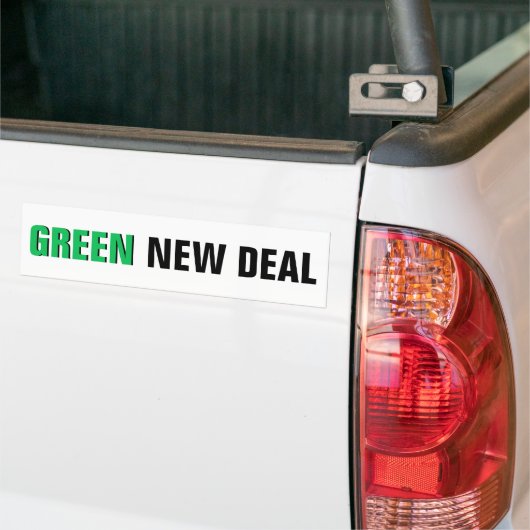 GROENE NIEUWE DEAL BUMPERSTICKER (Op Truck)