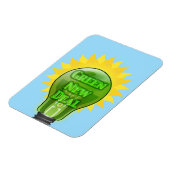 Groene Nieuwe Deal Light Bulb Magneet (Linkerzijde)