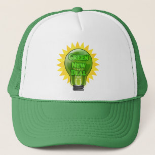 Groene Nieuwe Deal Light Bulb Trucker Pet