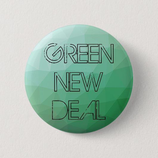 Groene Nieuwe Overeenkomst Groene Geometrische Ver Ronde Button 5,7 Cm (Voorkant)
