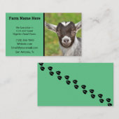 Groene Nigerian Dwarf Goat Breeder Visitekaartje (Voorkant / Achterkant)