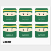 Groene Ninja Party Labels (Vel)