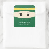 Groene Ninja Party Labels (Tas)