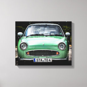 Groene Nissan auto Canvas Afdruk