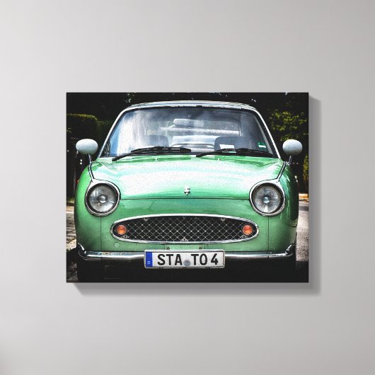 Groene Nissan auto Canvas Afdruk (Voorkant)