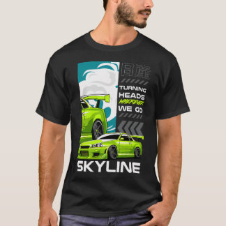 Groene Nissan GTR T-shirt