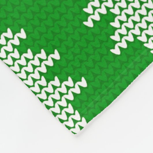 Groene nit Sweater met Deer Fleece Blanket (Hoek)