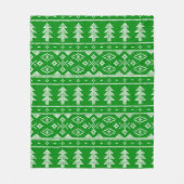 Groene nit Sweater met Deer Fleece Blanket Deken (Voorkant)