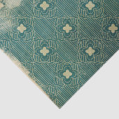 Groene Noodlijdende Art Deco Tissuepapier (Detail)
