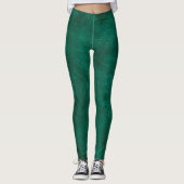 Groene Noodlijdende Lederen Leggings (Voorkant)