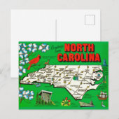 Groene Noord Carolina Kaart (Voorkant / Achterkant)