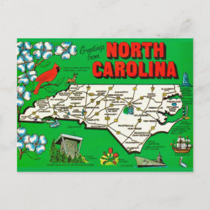 Groene Noord Carolina Kaart