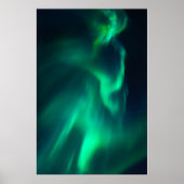 Groene noordelijke lichten poster (Voorkant)