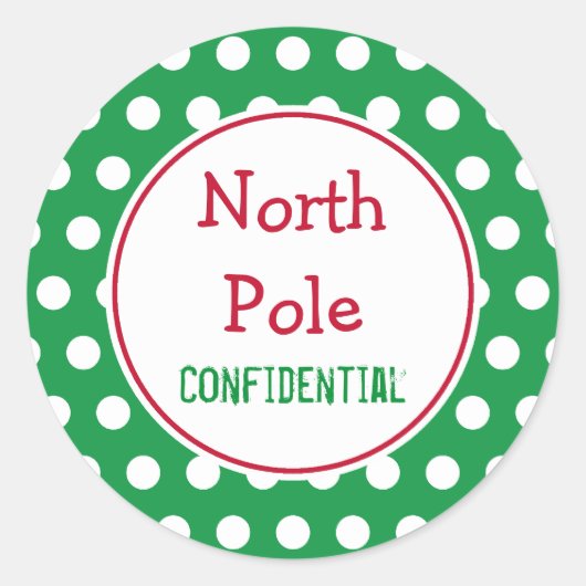 Groene Noordpool Kerst stickers (Voorkant)