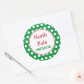 Groene Noordpool Kerst stickers (Envelop)