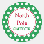 Groene Noordpool Kerststickers Ronde Sticker (Voorkant)
