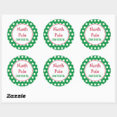 Groene Noordpool Kerststickers Ronde Sticker (Vel)