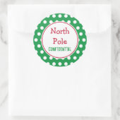 Groene Noordpool Kerststickers Ronde Sticker (Tas)