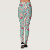 Groene notebook met patroon leggings (Achterkant)