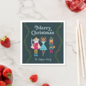 Groene Notenkraker Ballet Kerstmis Servet (Insitu)