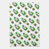 Groene Notenkrakers Kerstmis Theedoek (Verticaal)