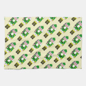 Groene Notenkrakers Kerstmis Theedoek (Horizontaal)