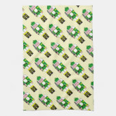 Groene Notenkrakers Kerstmis Theedoek (Verticaal)