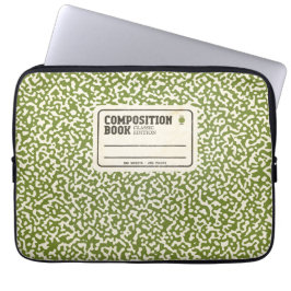 Groene Notitieboek laptophoes Laptop Sleeve