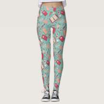 Groene notitieboek patroon leggings