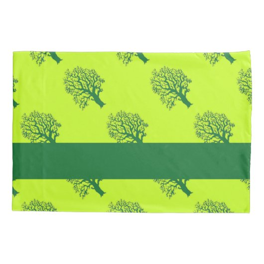 Groene oakolabels kussensloop (Achterkant)