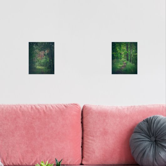 Groene Oase: zomerbos Muurkunst Sets (Woonkamer)