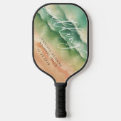 Groene Oceaan Strand Zomer Party Games Bruiloft Pickleball Paddle (Voorkant)