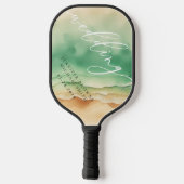 Groene Oceaan Strand Zomer Party Games Bruiloft Pickleball Paddle (Achterkant)