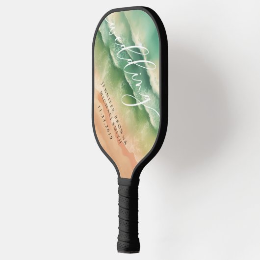 Groene Oceaan Strand Zomer Party Games Bruiloft Pickleball Paddle (Links)
