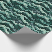 Groene Oceaangolven Cadeaupapier (Hoek)